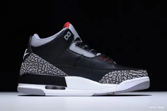 Bmlin Shoes Cement Air Jordan 3 Black 854262-001 0531